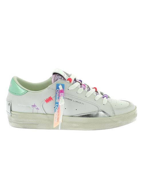 Sk8 Deluxe sneakers da donna in pelle bianca CRIME LONDON | 2010010